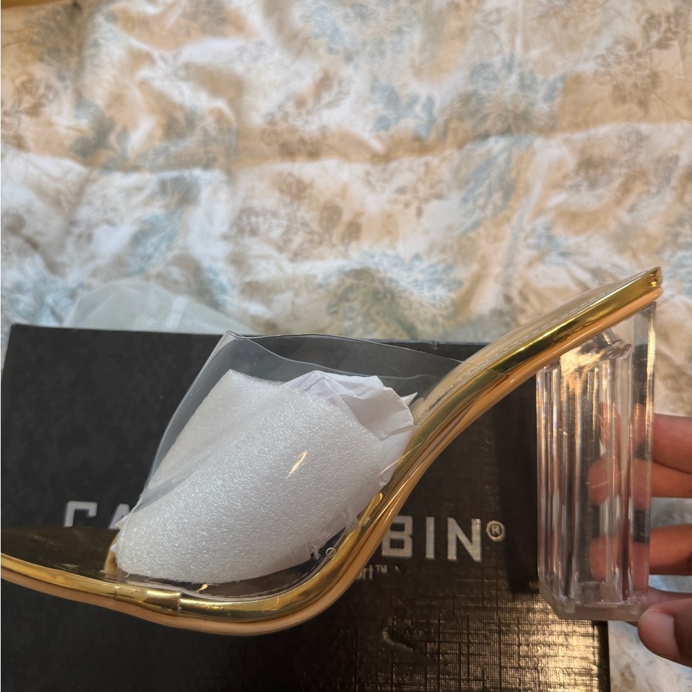 Cape Robbin Gold and Clear Heels
